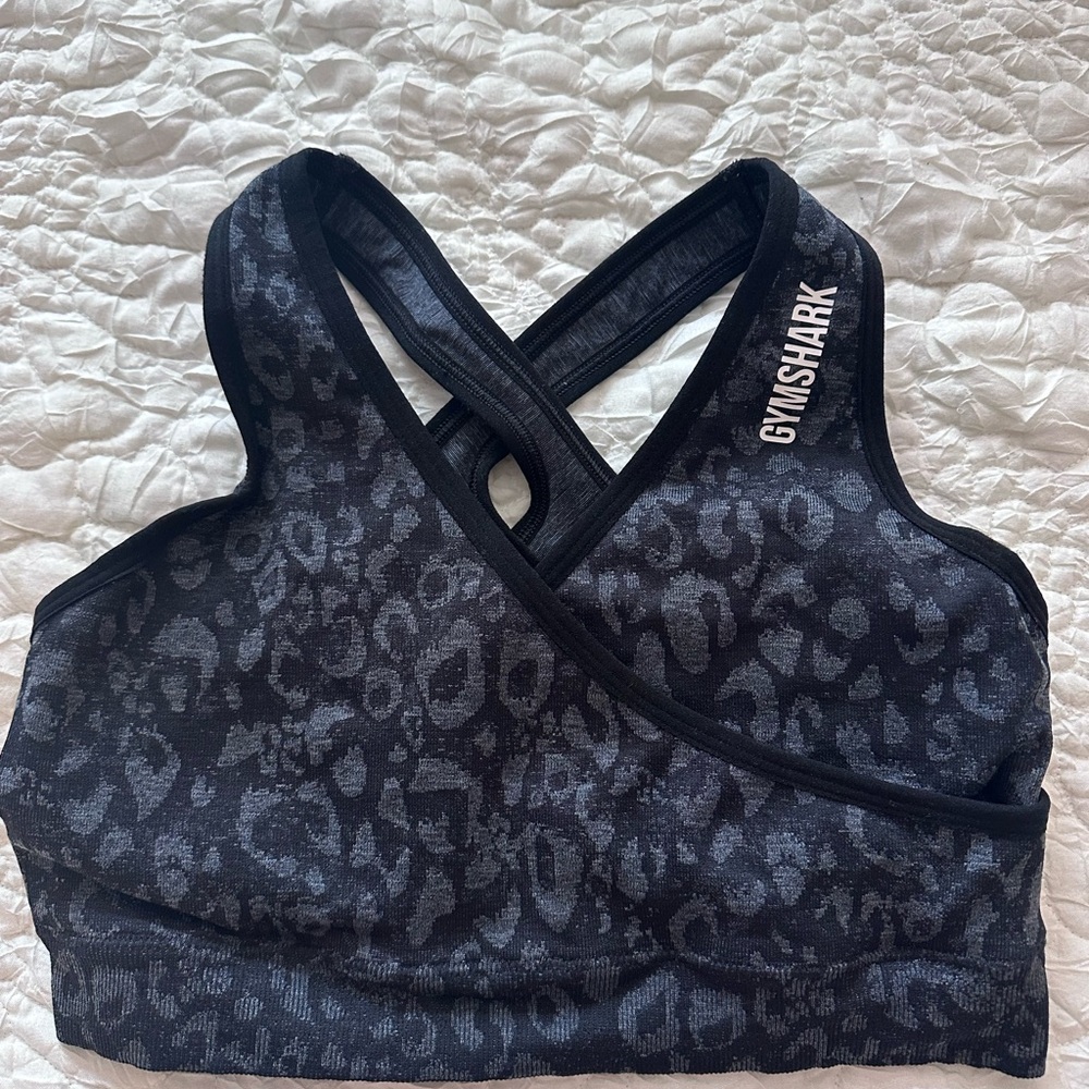 Gymshark Black Sports Bra with Criss-Cross Straps